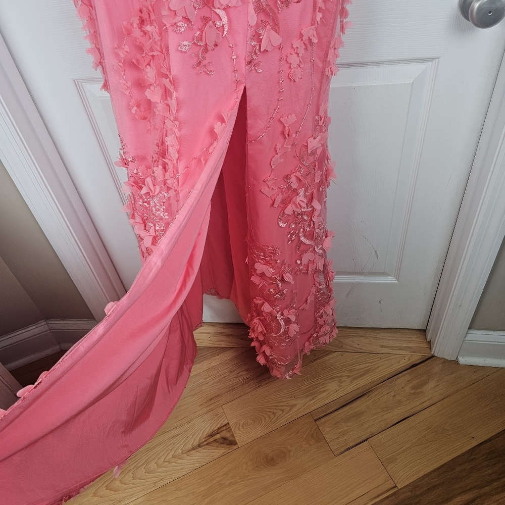 Adrianna‎ Papell Aidan Mattox NWT Floral Applique Embroidered Mermaid Gown 16 - Picture 7 of 16